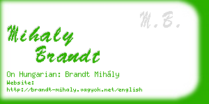 mihaly brandt business card